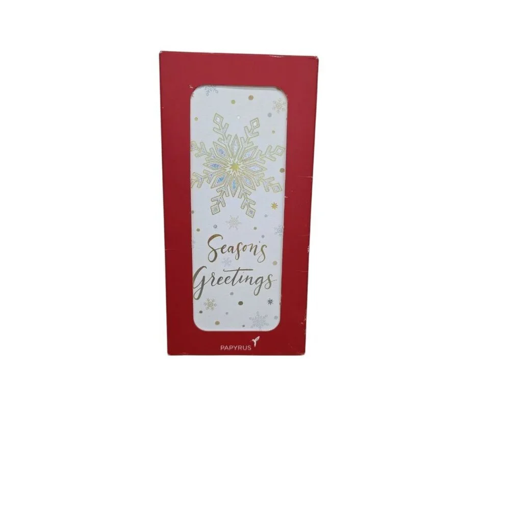 PAPYRUS Christmas Season’s Greeting Holiday Note Cards Box Of 16 & Envelopes NEW